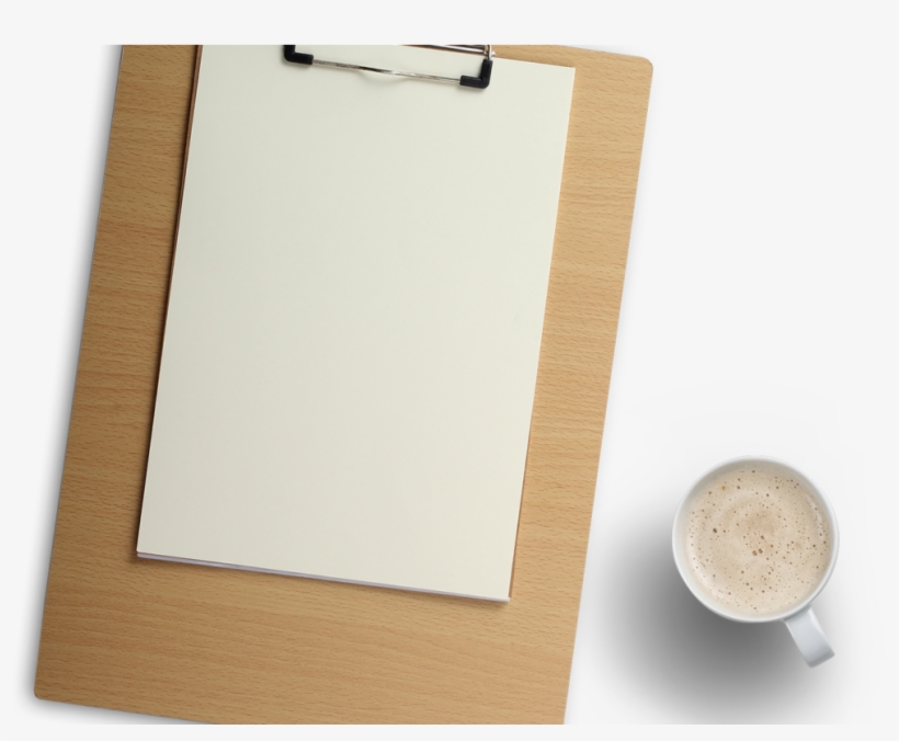 Wood Clipboard And Coffee Cup Png Image - Coffee Cup, transparent png download