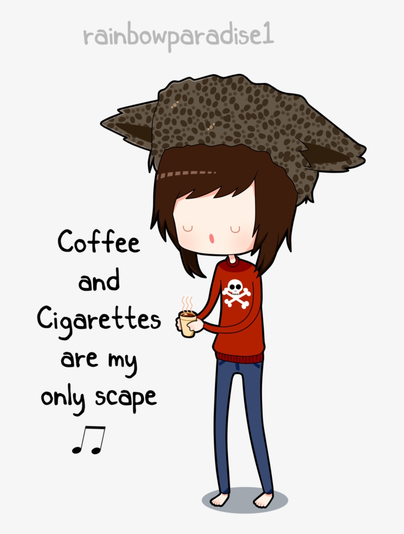 One Of Them, Coffee And Cigarettes, An Upbeat, Happy, - Never Shout Never Dibujos, transparent png download