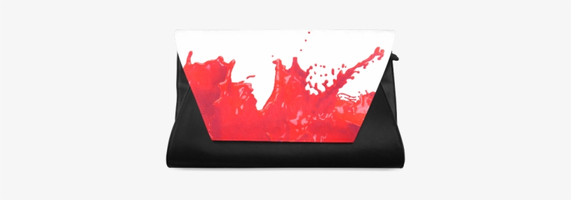 Glossy Red Paint Splash Clutch Bag - Purple Paint Splotch, transparent png download