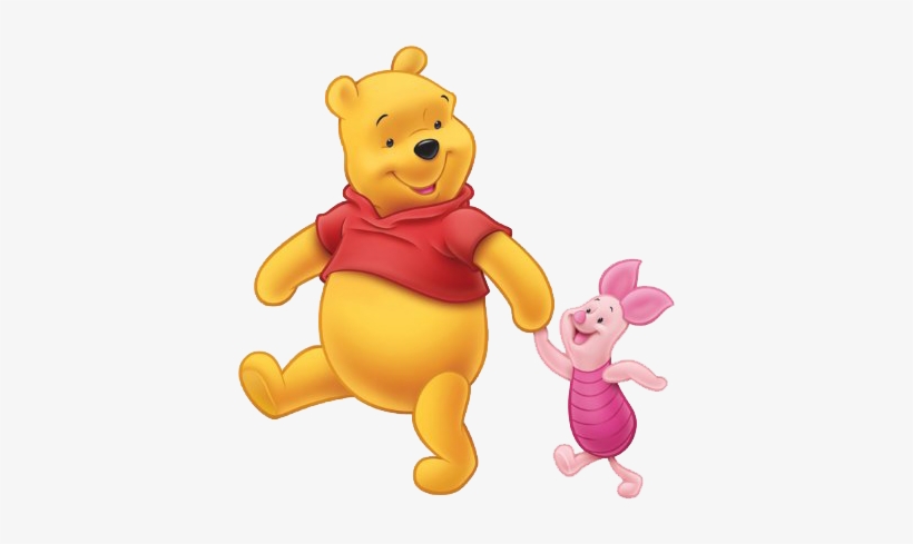 Pooh Pigletholdhandswiniiw - Winnie The Pooh With Balloon, transparent png download