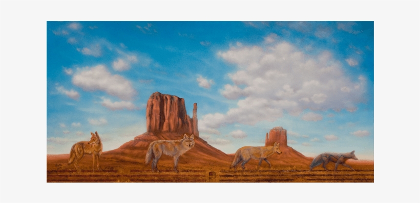 Coyote Tricking Time - Butte, transparent png download