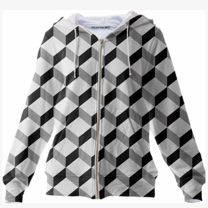 Shop Black White Optical Illusion Cubes Graphic Modern - Getty Villa, transparent png download