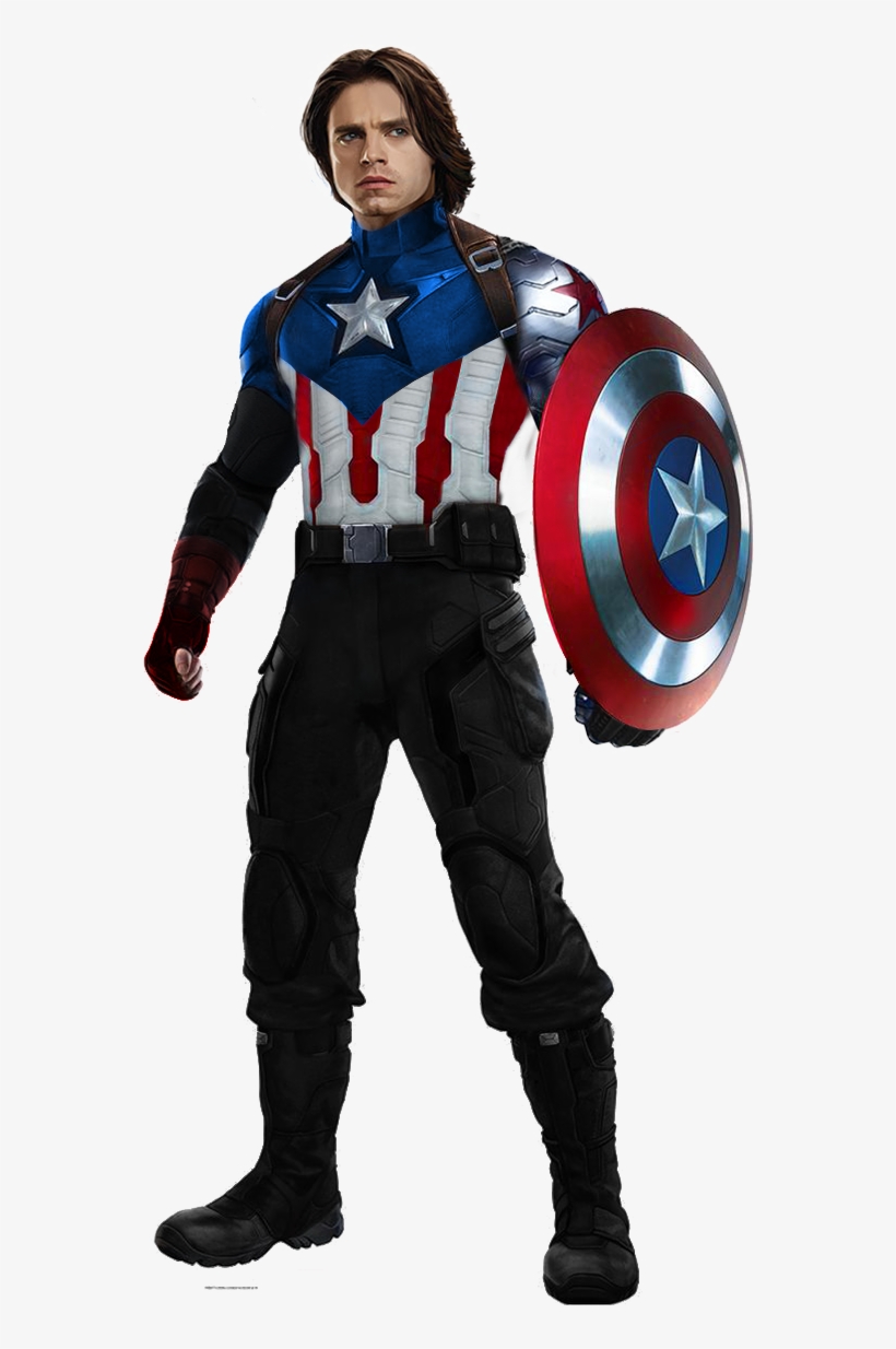 Captain America With Metal Arm - Bucky Barnes Captain America Png, transparent png download