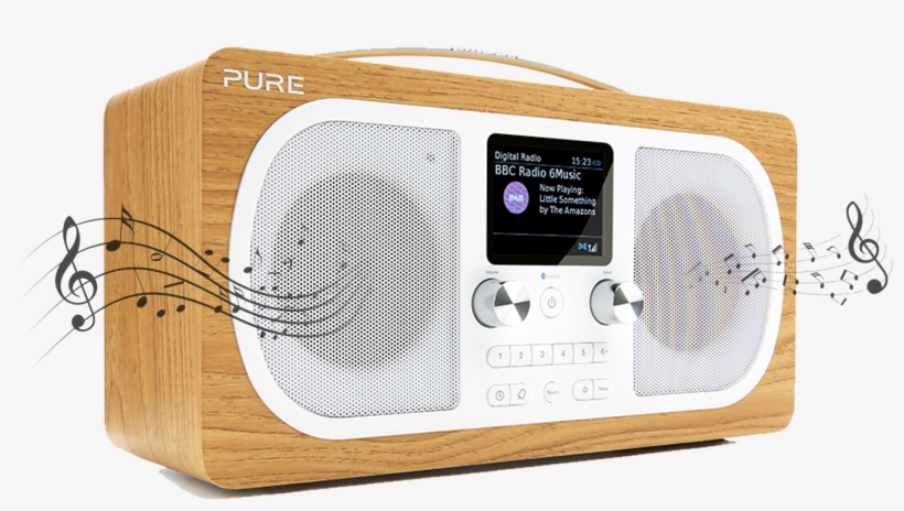 View Stereo Digital Radios - Pure Evoke H6 Dab/dab+/fm Stereo Bluetooth Radio, Oak, transparent png download