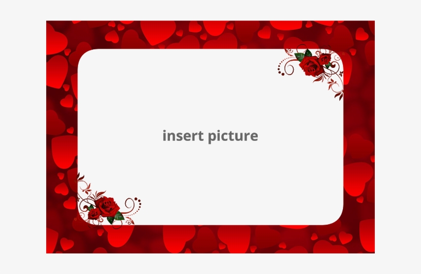 Heart Red Rose Png Frame - Red Roses Greeting Cards, transparent png download
