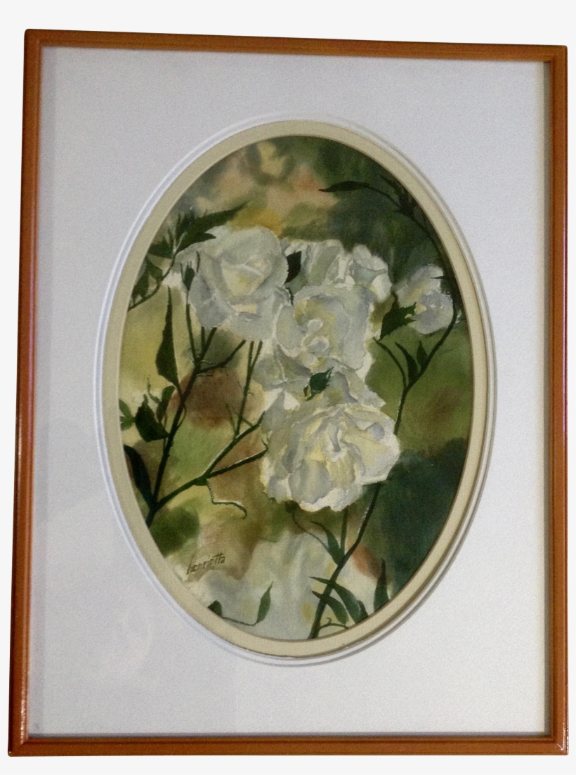 Henrietta, Gorgeous White Rose Flowers Watercolor Painting - Floribunda, transparent png download