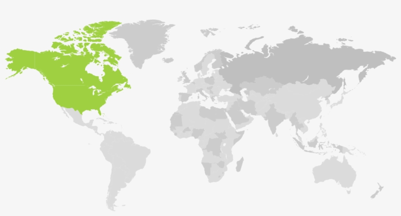 North America - World Map, transparent png download