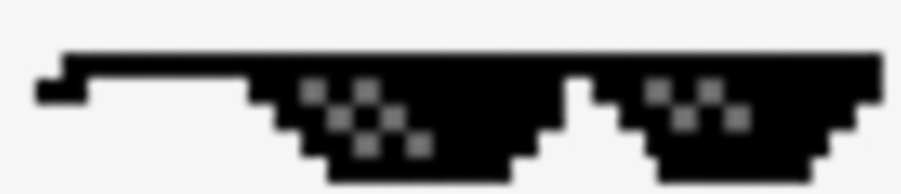 Pixel Glasses Black Gangster Dealwithit Freetoedit - Black Glasses 8 Bit, transparent png download