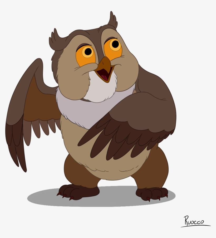Bambi Drawing Animated - Friend Owl, transparent png download
