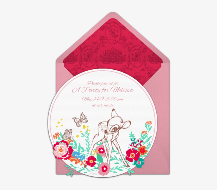 Bambi Online Invitation - Baby Shower, transparent png download
