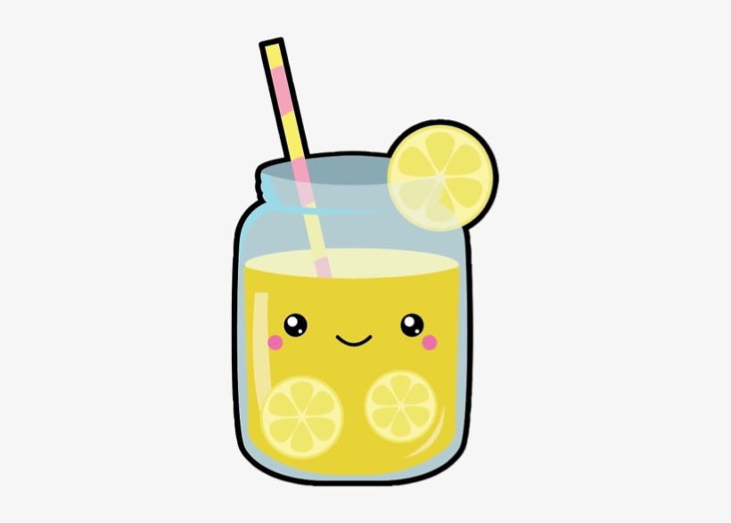 Lemon Lemonade Kawaii Jar Summer Sclemon Schellosummer - Kawaii Lemonade, transparent png download