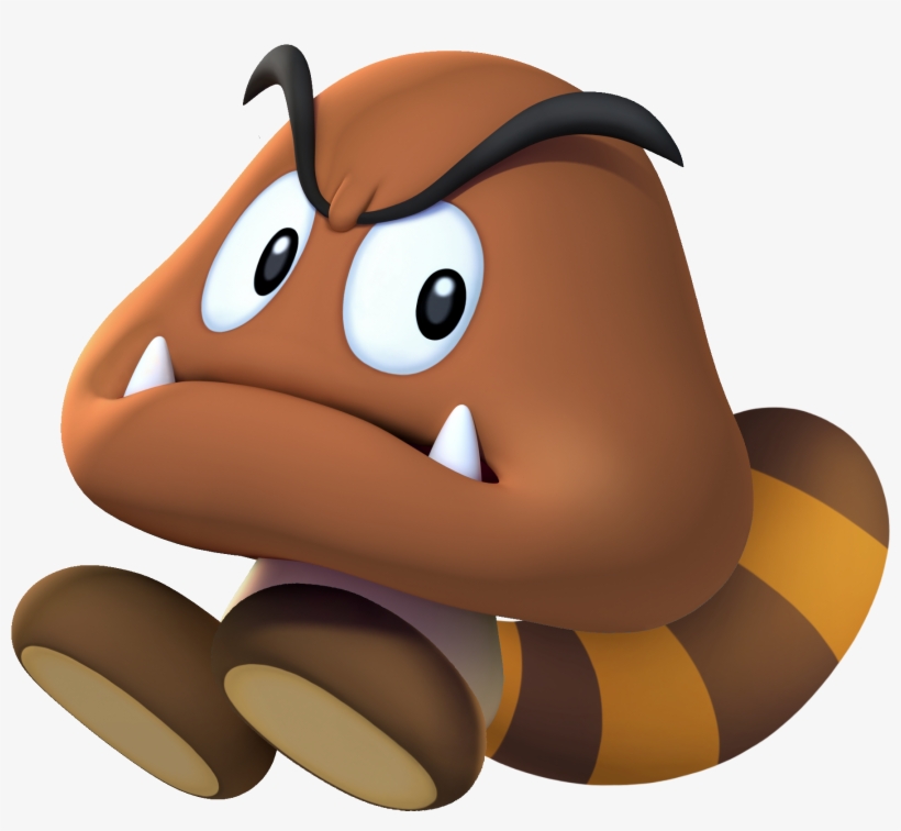 Tanooki Goomba Artwork - Goomba Amiibo Card, transparent png download