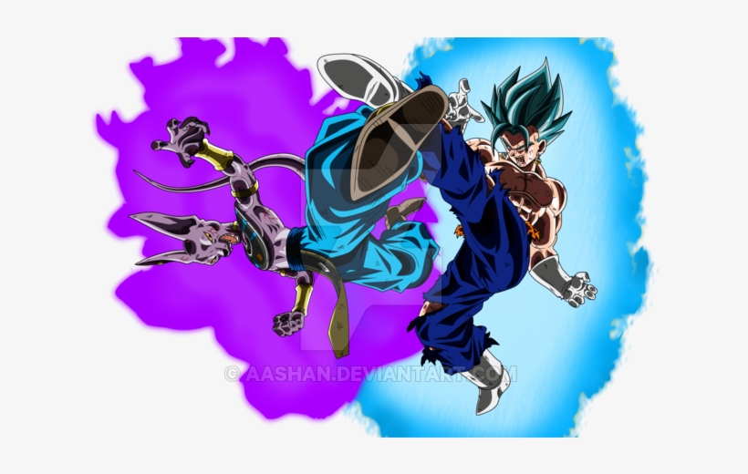 Vector Transparent Library Vegito Vs Colored With By - Vegito Blue Vs Beerus, transparent png download