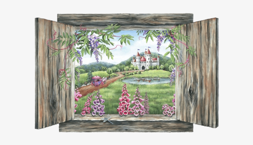 Princess Castle Fantasy Wall Decal Sticker - Walls Of The Wild Unicorn Forest, transparent png download