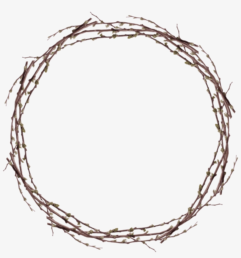 Twig Download Clip Art - Twig Circle Png, transparent png download