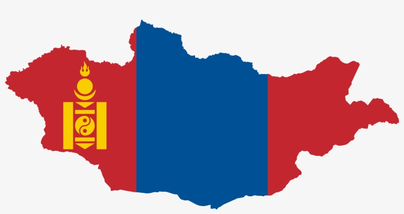 Map Clipart Mongolian - Mongolia Flag Map, transparent png download