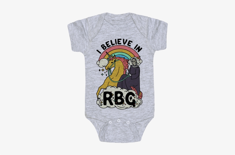 Ruth Bader Ginsburg On A Unicorn Baby Onesy - Ruth Bader Ginsburg Riding Unicorn, transparent png download