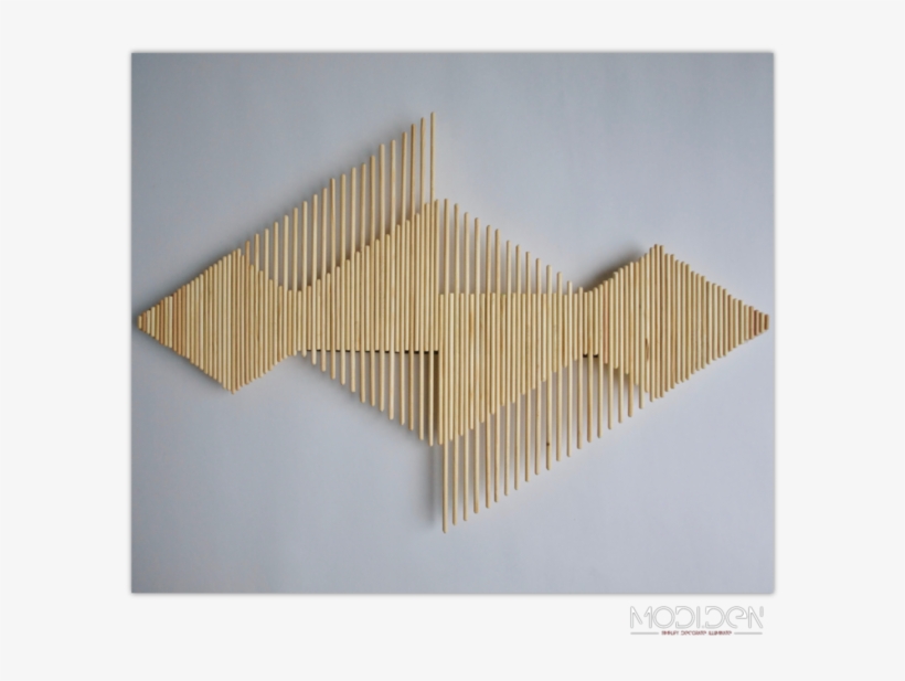 Diy Wooden Stick Wall Decoration - Wall, transparent png download
