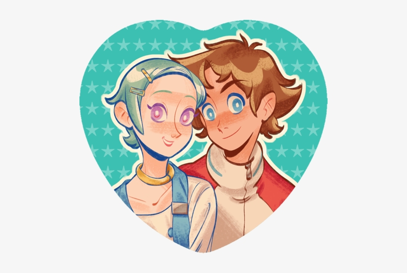 I'm Making Heart Buttons For Anime North And I - Cartoon, transparent png download