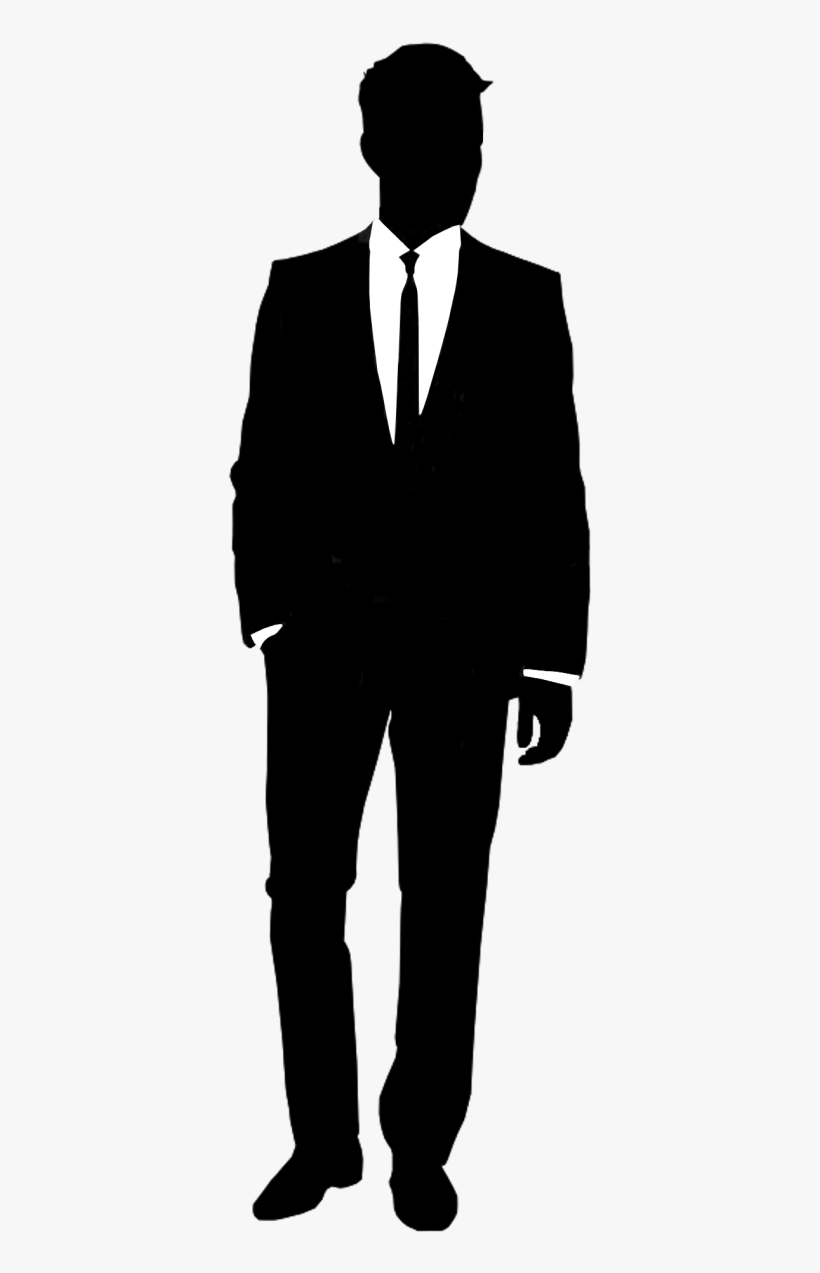 Businessman Silhouette Png Svg Royalty Free - Suit Silhouette Png, transparent png download