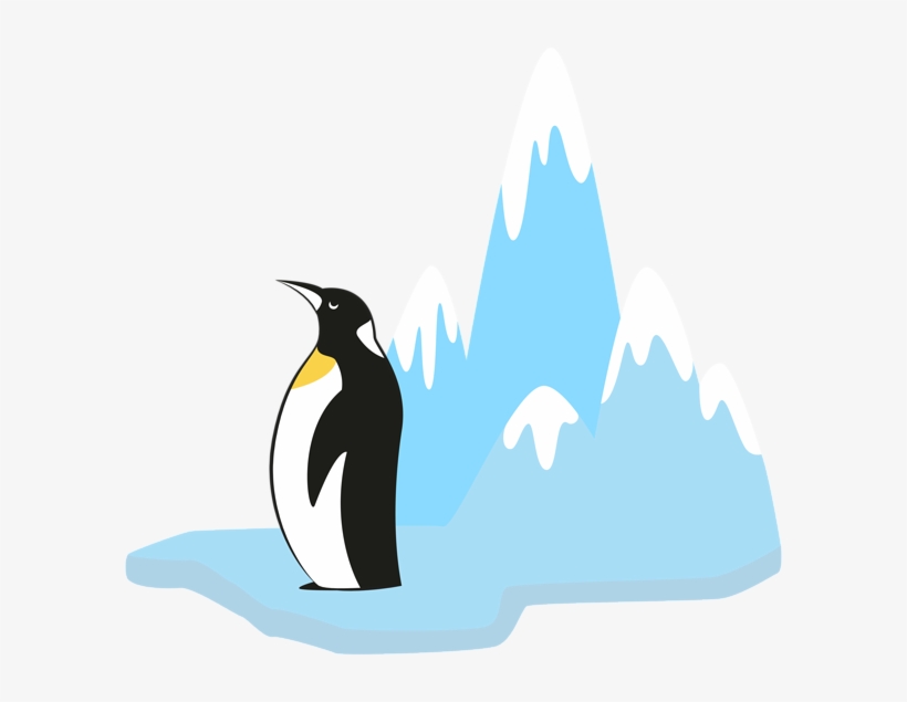 Penguin On Glacier Transparent Png Clip Art Image - Glacier Clipart, transparent png download