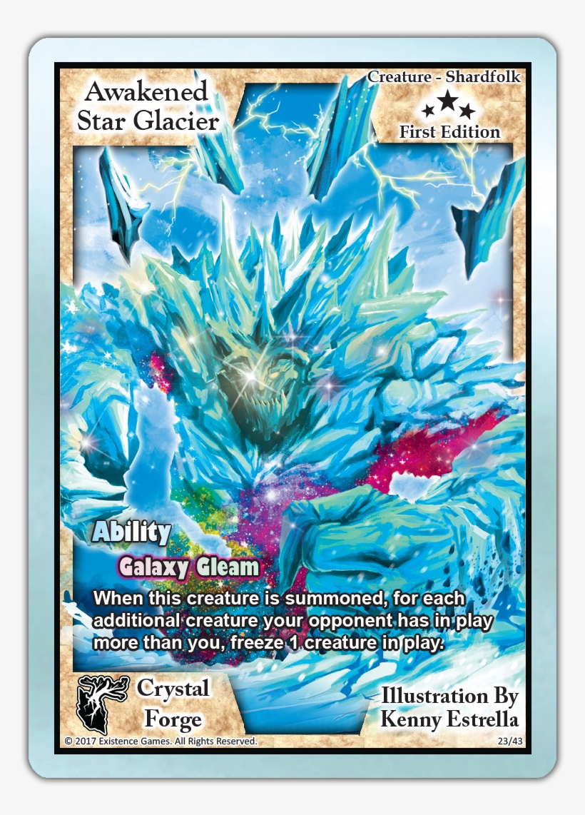 23-awakened Star Glacier - Trade Card, transparent png download