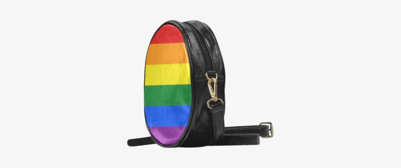 Gay Pride Rainbow Flag Stripes Round Sling Bag - Messenger Bag, transparent png download