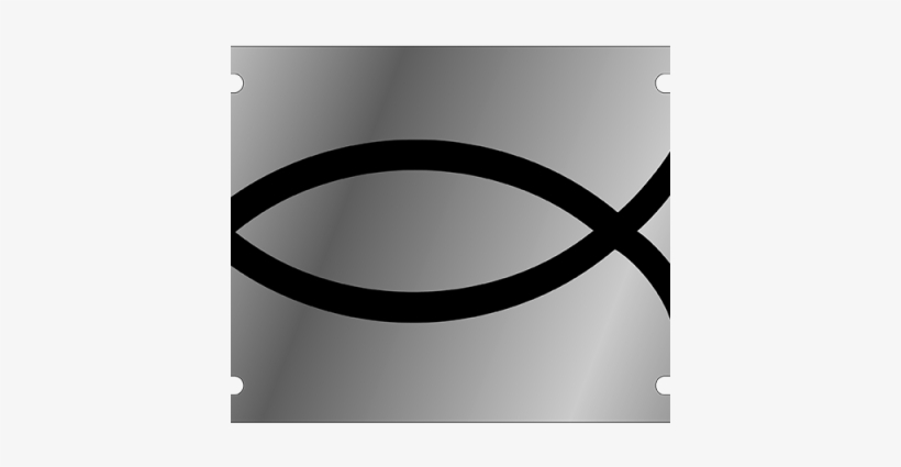 Christian Fish Stainless Steel License Plate - Circle, transparent png download