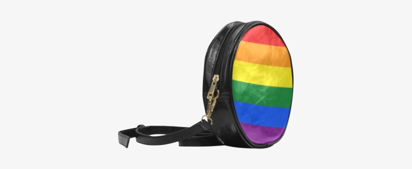 Gay Pride Rainbow Flag Stripes Round Sling Bag - Messenger Bag, transparent png download