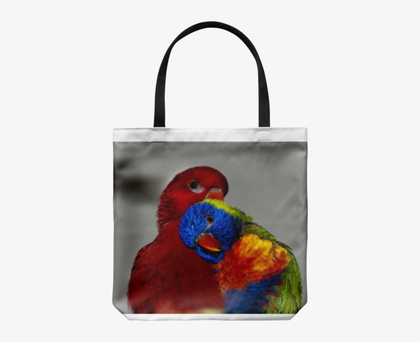 Birds In Love Tote Bag - Niedliche Regenbogen Lorikeet Paare Mousepad, transparent png download