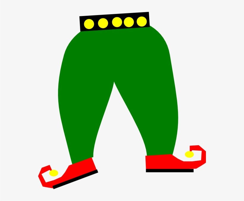 Elf Pants With Shoes Clip Art At Clker - Elf Costume Clipart, transparent png download