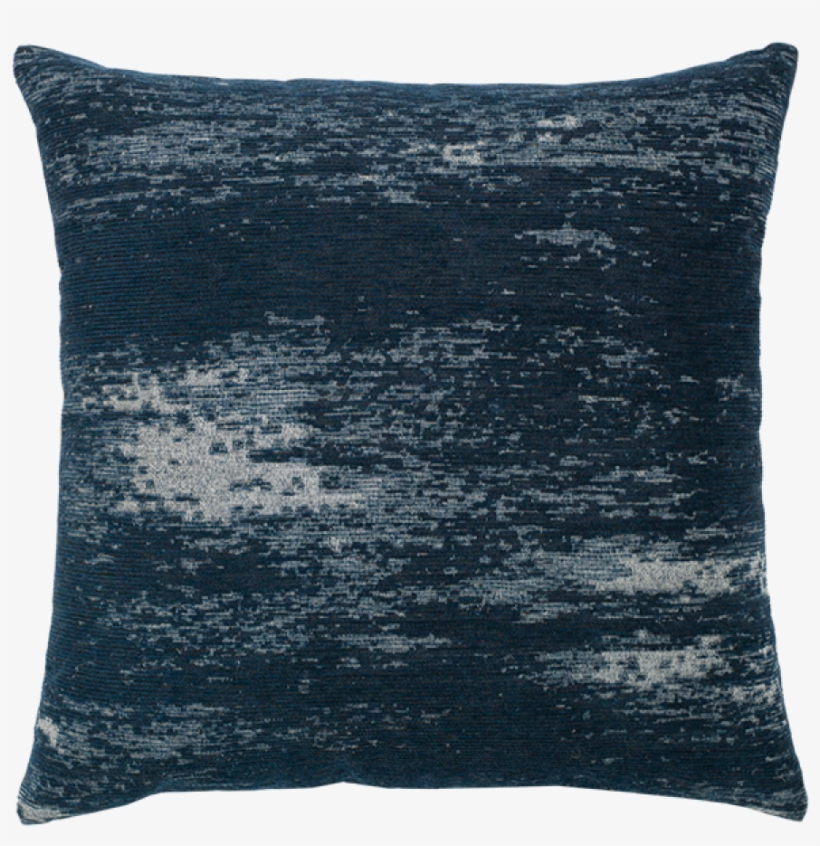 Distressed Granite Distressed Indigo Double Sided - Elaine Smith Distressed Indigo Pillow, transparent png download