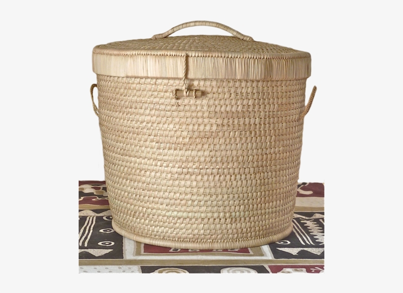 Palm Leaf Laundry Basket - Basket, transparent png download