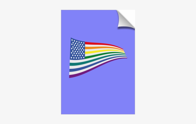 United States Rainbow Flag - Independence Day, transparent png download