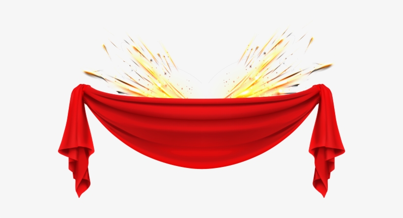 Red Festive Ribbon Decoration Vector - Red Veil, transparent png download