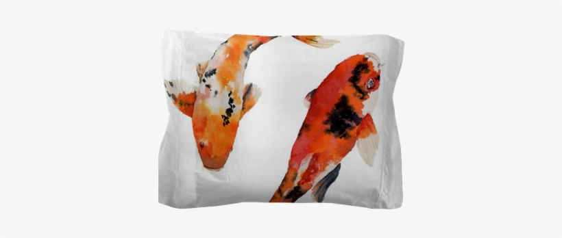 Watercolor Oriental Rainbow Carp Set - Koi Fisch Aquarell, transparent png download