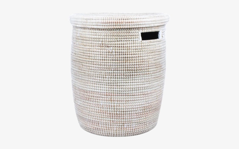 Let Your Laundry Sit Pretty In This White Woven Laundry - White Medium Peace Corps Lidded Hamper Basket, transparent png download