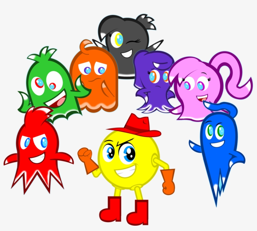 Graphic Free Stock Pac Man And The Ghosts By Gabe - Pac-man, transparent png download