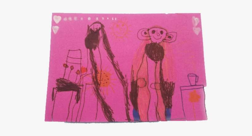 Drinking Tea With A God Friend Leonie 4 Years Old, - Child Art, transparent png download