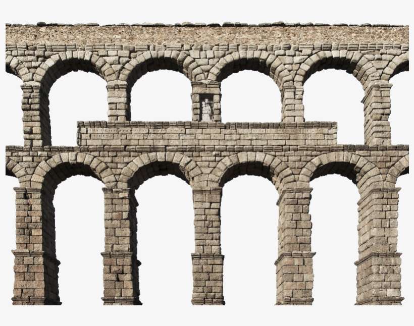 Medieval Castle Stone Arch Bridge Png - Ancient Roman Aqueduct In Segovia, Spain By Unique, transparent png download