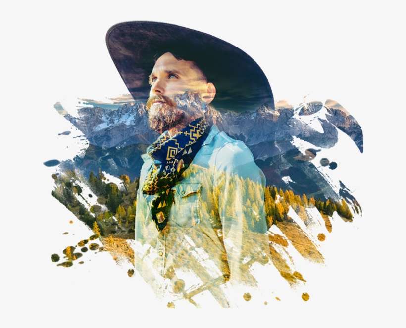 Old Leaves Double Exposure Paint Splatter Cover Art - Exposure, transparent png download