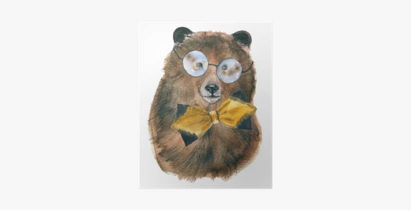Animals Hipsters - Bear, transparent png download