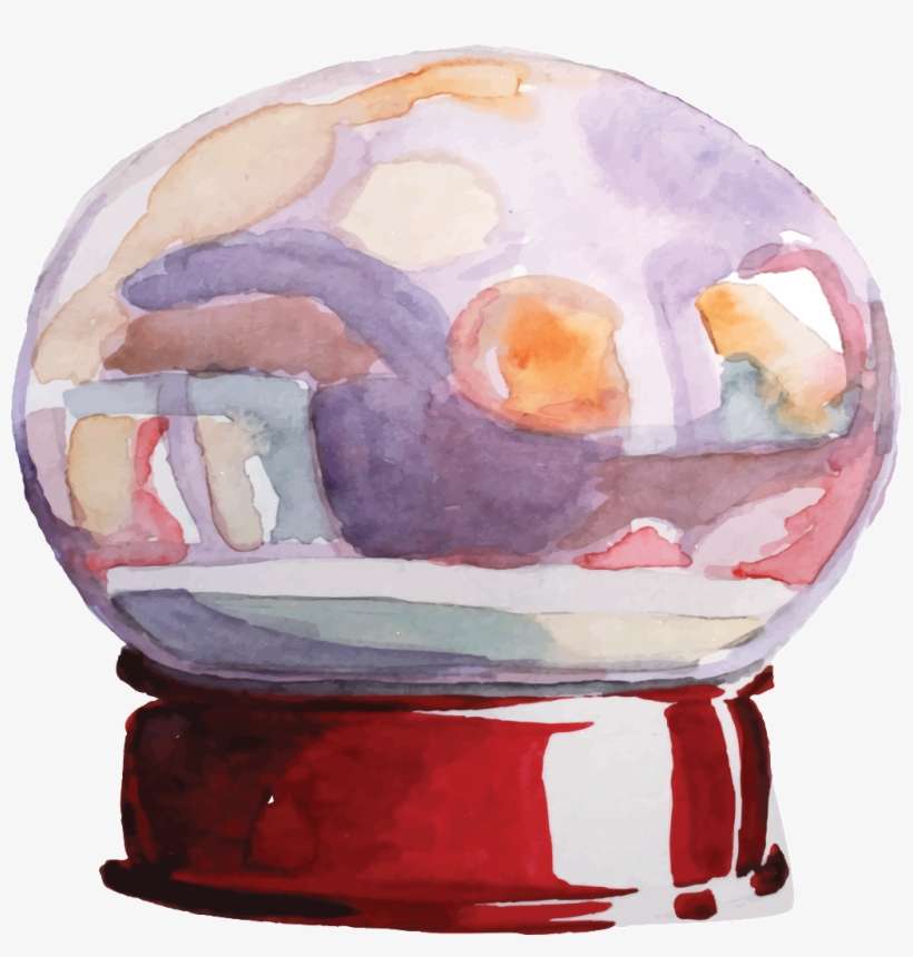 Pintado A Mano De Cuento De Hadas Color Crystal Ball - Crystal Ball, transparent png download