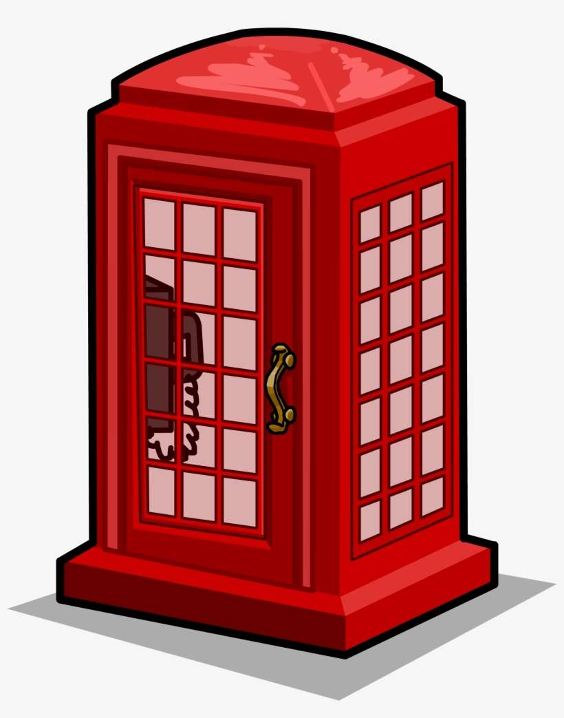 Telephone Box Sprite 003 - Telephone Booth Line Art, transparent png download