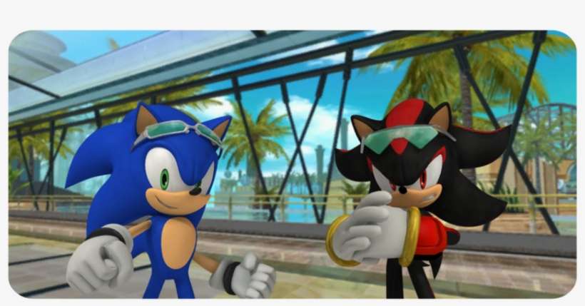 Sonic The Hedgehog And Shadow The Hedgehog - Sonic Free Riders Shadow, transparent png download