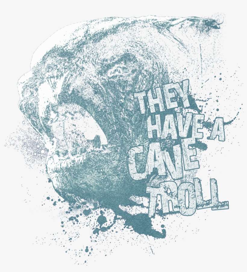 Lord Of The Rings Cave Troll Pullover Hoodie - Poster, transparent png download