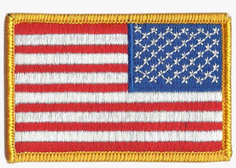 2x3" Reverse Usa Flag Patch For Tactical Cap - American Flag Patch Us Army, transparent png download