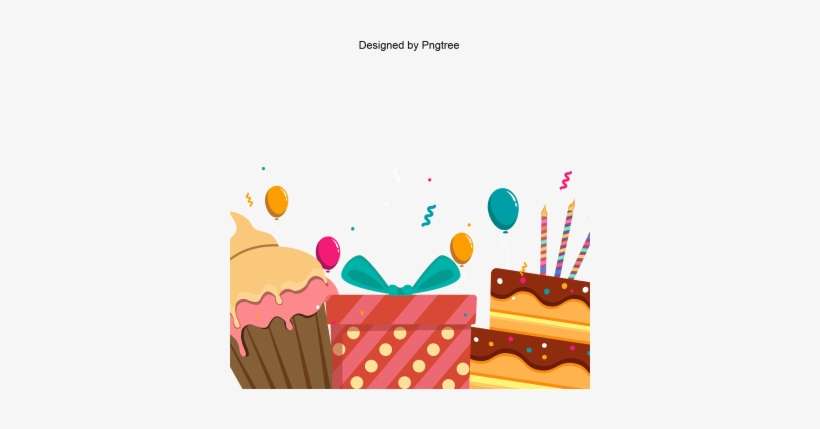 Happy Birthday With Cake And Gift, Happy Birthday, - Birthday, transparent png download