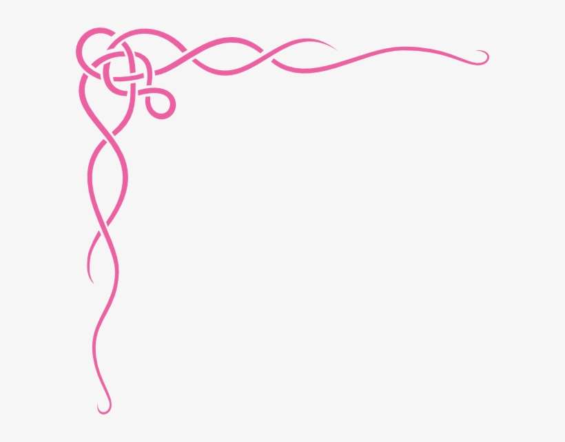 Pink Ribbon Border Pink Ribbon Border Breast Cancer PNG Image