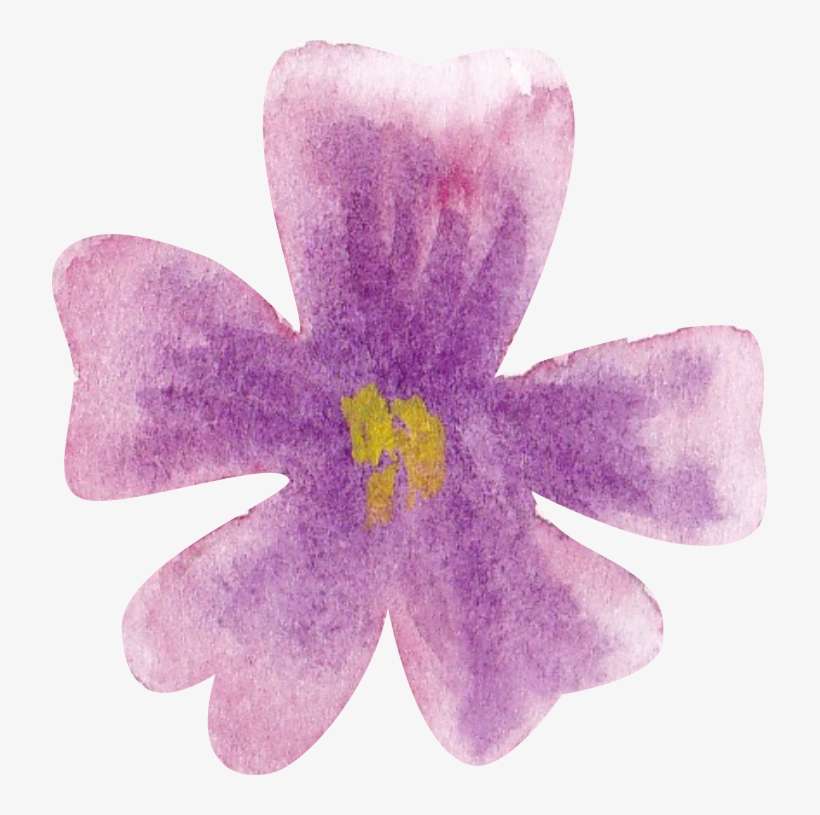Purple Geranium Png In Watercolor - Periwinkle, transparent png download